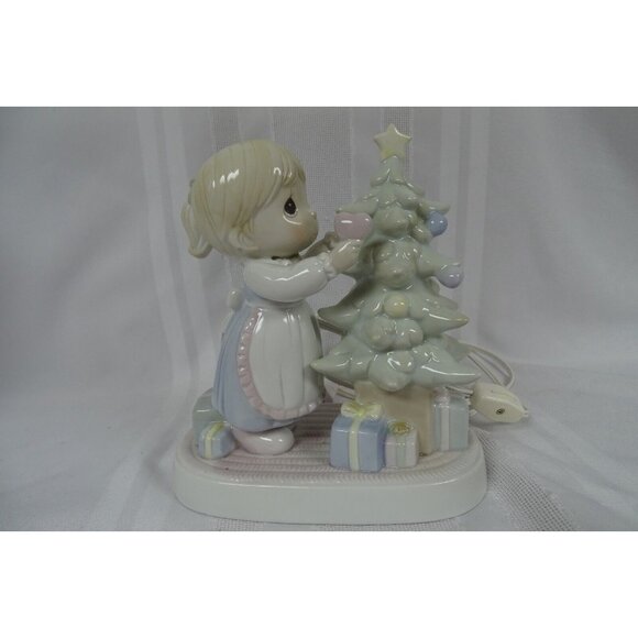 Enesco Precious Moments Porcelain Night Light God Cared Enough To Send His Best - Picture 1 of 5